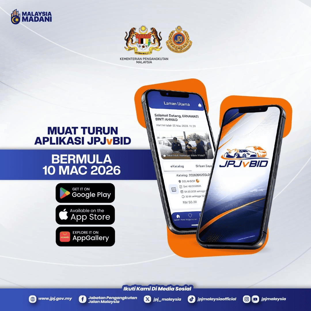 JPJVBID – Aplikasi Lelongan Kenderaan Sita